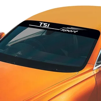 Наклейка на переднее стекло автомобиля, Спортивные наклейки на лобовое стекло для VW TSI, Логотип Beetle, Виниловая пленка Scirocco, Водонепроницаемые Аксессуары для авто. Изображение 2