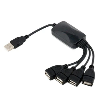 От 1 мужчины до 4 женщин USB-концентратор Разветвитель Удлинительный кабель USB 2.0 Удлинительный кабель для передачи данных Концентратор USB Компьютерный разделитель