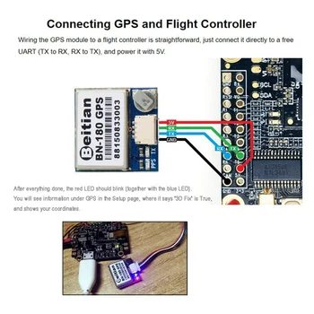 GPS-модуль BN-180 TTL, двойная Глонасс GPS + пассивная антенна GPS для Raspberry CC3D Betaflight Изображение 2