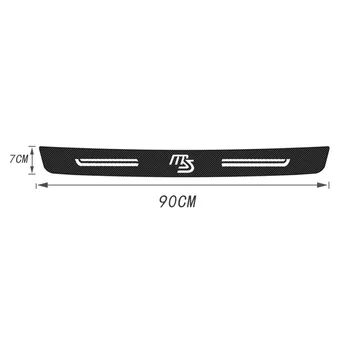 Защитная Накладка Порога Автомобиля из Углеродного Волокна для Mazda MS Logo Защита Бампера Задней Двери Багажника От Царапин Наклейки Изображение 2