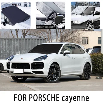 Автомобильный снежок, передний чехол для PORSCHE cayenne, автоизолирующий солнцезащитный козырек, Антифриз, защита от ветра и замерзания, автомобильные аксессуары