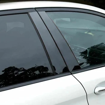 8шт Глянцево-черная отделка двери, окна автомобиля, стойки Стойки, декоративная отделка крышки, подходит для KIA Stonic 2018-2022 Автомобильные наклейки Изображение 2
